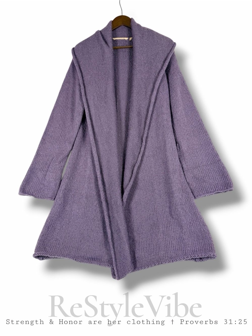 SOFT SURROUNDINGS Women’s Size XS Sweater Cardigan Open Front Wool Blend